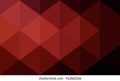 Dark red polygonal illustration, which consist of triangles. Geometric background in Origami style with gradient. Triangular design for your business.