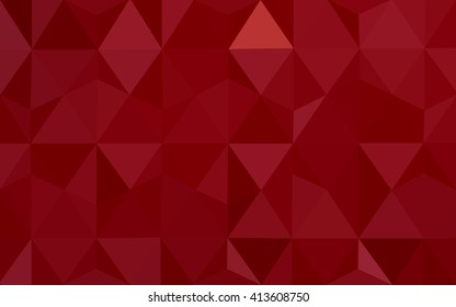Dark red polygonal illustration, which consist of triangles. Geometric background in Origami style with gradient. Triangular design for your business.