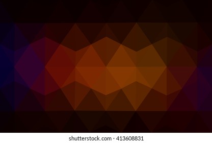 Dark red polygonal illustration, which consist of triangles. Geometric background in Origami style with gradient. Triangular design for your business.
