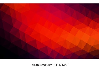 Dark red polygonal illustration, which consist of triangles. Geometric background in Origami style with gradient. Triangular design for your business.