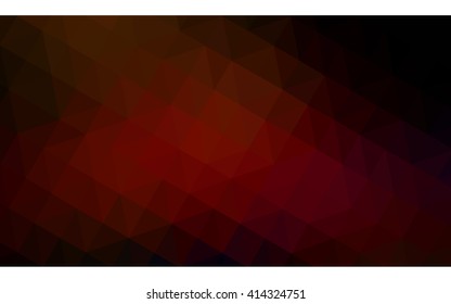Dark red polygonal illustration, which consist of triangles. Geometric background in Origami style with gradient. Triangular design for your business.