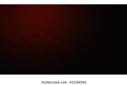 Dark red polygonal illustration, which consist of triangles. Geometric background in Origami style with gradient. Triangular design for your business.