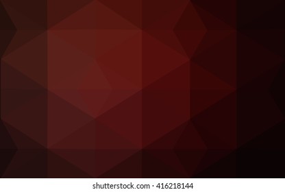Dark red polygonal illustration, which consist of triangles. Geometric background in Origami style with gradient. Triangular design for your business.