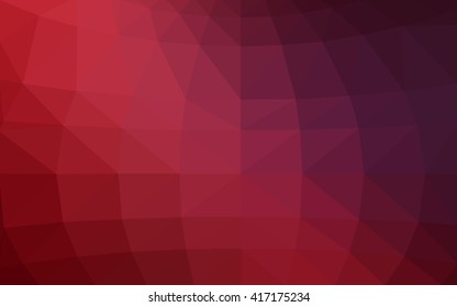 Dark red polygonal illustration, which consist of triangles. Triangular design for your business. Creative geometric background in Origami style with gradient.