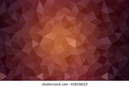 Dark red polygonal illustration, which consist of triangles. Geometric background in Origami style with gradient. Triangular design for your business.
