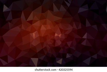 Dark red polygonal illustration, which consist of triangles. Geometric background in Origami style with gradient. Triangular design for your business.