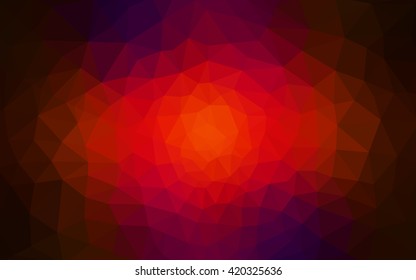 Dark red polygonal illustration, which consist of triangles. Geometric background in Origami style with gradient. Triangular design for your business.