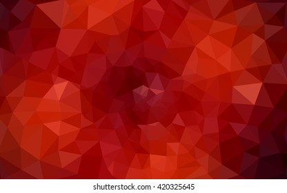 Dark red polygonal illustration, which consist of triangles. Geometric background in Origami style with gradient. Triangular design for your business.