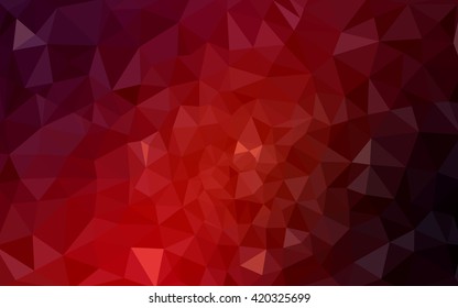 Dark red polygonal illustration, which consist of triangles. Geometric background in Origami style with gradient. Triangular design for your business.
