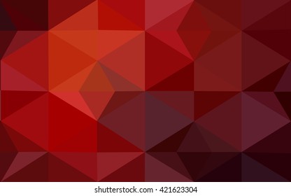 Dark red polygonal illustration, which consist of triangles. Geometric background in Origami style with gradient. Triangular design for your business.