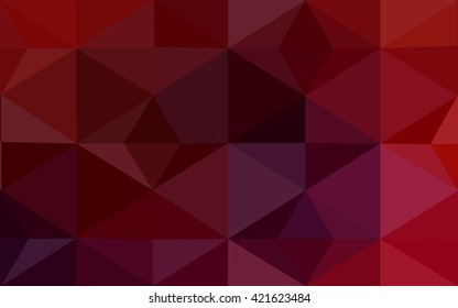 Dark red polygonal illustration, which consist of triangles. Geometric background in Origami style with gradient. Triangular design for your business.