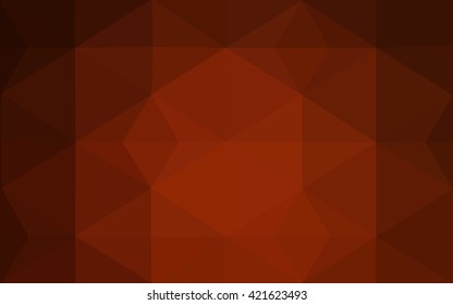 Dark red polygonal illustration, which consist of triangles. Geometric background in Origami style with gradient. Triangular design for your business.