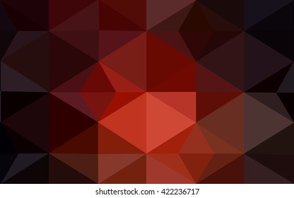 Dark red polygonal illustration, which consist of triangles. Geometric background in Origami style with gradient. Triangular design for your business.