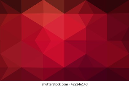 Dark red polygonal illustration, which consist of triangles. Geometric background in Origami style with gradient. Triangular design for your business.