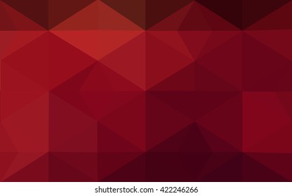 Dark red polygonal illustration, which consist of triangles. Geometric background in Origami style with gradient. Triangular design for your business.