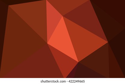 Dark red polygonal illustration, which consist of triangles. Geometric background in Origami style with gradient. Triangular design for your business.