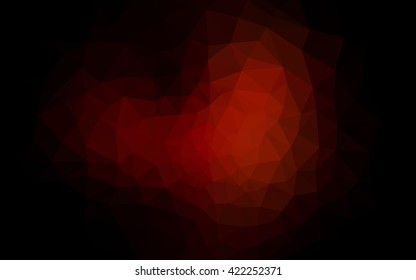 Dark red polygonal illustration, which consist of triangles. Geometric background in Origami style with gradient. Triangular design for your business.