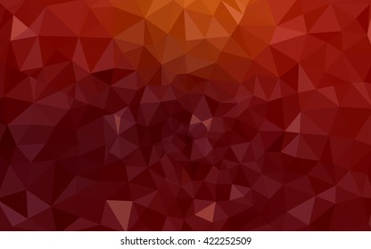 Dark red polygonal illustration, which consist of triangles. Geometric background in Origami style with gradient. Triangular design for your business.