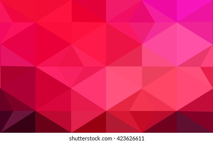 Dark red polygonal illustration, which consist of triangles. Geometric background in Origami style with gradient. Triangular design for your business.