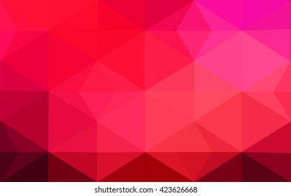 Dark red polygonal illustration, which consist of triangles. Geometric background in Origami style with gradient. Triangular design for your business.