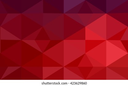 Dark red polygonal illustration, which consist of triangles. Geometric background in Origami style with gradient. Triangular design for your business.