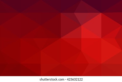 Dark red polygonal illustration, which consist of triangles. Geometric background in Origami style with gradient. Triangular design for your business.