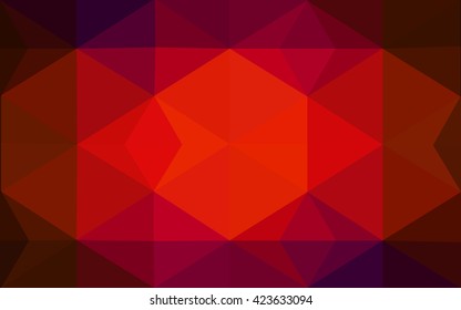 Dark red polygonal illustration, which consist of triangles. Geometric background in Origami style with gradient. Triangular design for your business.