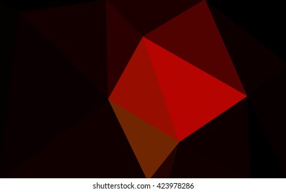 Dark red polygonal illustration, which consist of triangles. Geometric background in Origami style with gradient. Triangular design for your business.