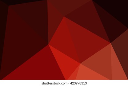 Dark red polygonal illustration, which consist of triangles. Geometric background in Origami style with gradient. Triangular design for your business.