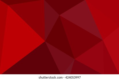Dark red polygonal illustration, which consist of triangles. Geometric background in Origami style with gradient. Triangular design for your business.