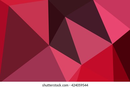 Dark red polygonal illustration, which consist of triangles. Geometric background in Origami style with gradient. Triangular design for your business.
