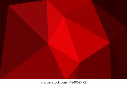Dark red polygonal illustration, which consist of triangles. Geometric background in Origami style with gradient. Triangular design for your business.