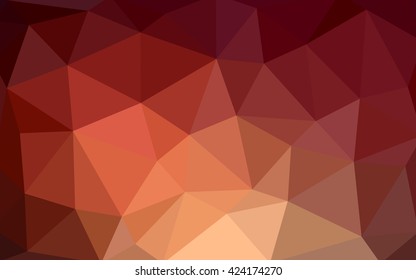 Dark red polygonal illustration, which consist of triangles. Triangular design for your business. Creative geometric background in Origami style with gradient.