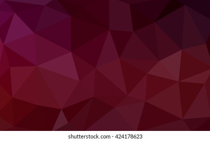 Dark red polygonal illustration, which consist of triangles. Triangular design for your business. Creative geometric background in Origami style with gradient.
