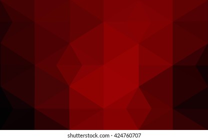 Dark red polygonal illustration, which consist of triangles. Geometric background in Origami style with gradient. Triangular design for your business.