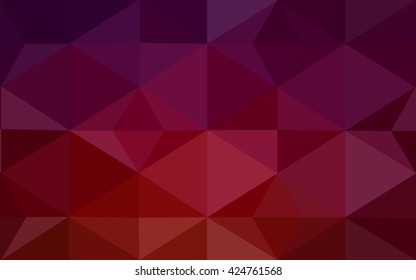 Dark red polygonal illustration, which consist of triangles. Geometric background in Origami style with gradient. Triangular design for your business.