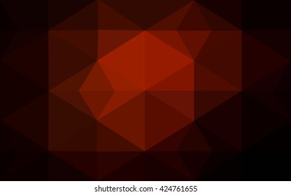 Dark red polygonal illustration, which consist of triangles. Geometric background in Origami style with gradient. Triangular design for your business.