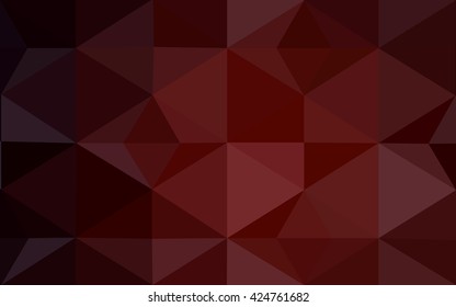 Dark red polygonal illustration, which consist of triangles. Geometric background in Origami style with gradient. Triangular design for your business.