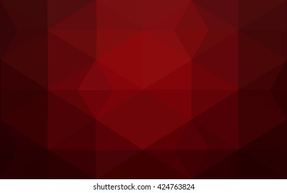 Dark red polygonal illustration, which consist of triangles. Geometric background in Origami style with gradient. Triangular design for your business.