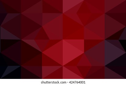 Dark red polygonal illustration, which consist of triangles. Geometric background in Origami style with gradient. Triangular design for your business.
