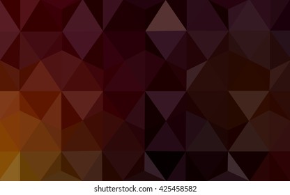 Dark red polygonal illustration, which consist of triangles. Geometric background in Origami style with gradient. Triangular design for your business.
