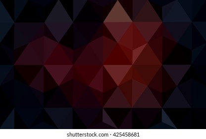 Dark red polygonal illustration, which consist of triangles. Geometric background in Origami style with gradient. Triangular design for your business.