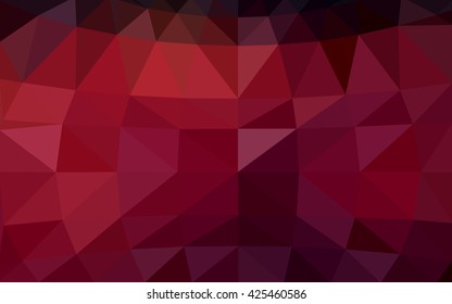 Dark red polygonal illustration, which consist of triangles. Triangular design for your business. Creative geometric background in Origami style with gradient.