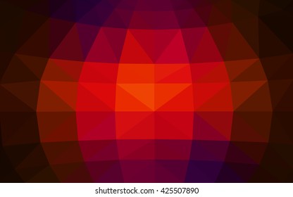 Dark red polygonal illustration, which consist of triangles. Triangular design for your business. Creative geometric background in Origami style with gradient.