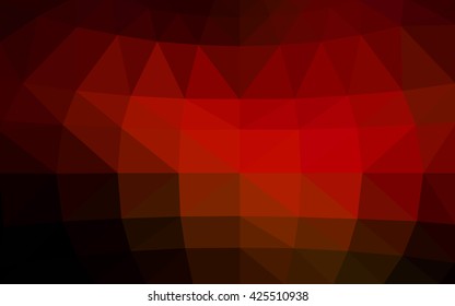 Dark red polygonal illustration, which consist of triangles. Triangular design for your business. Creative geometric background in Origami style with gradient.