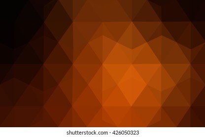 Dark red polygonal illustration, which consist of triangles. Geometric background in Origami style with gradient. Triangular design for your business.