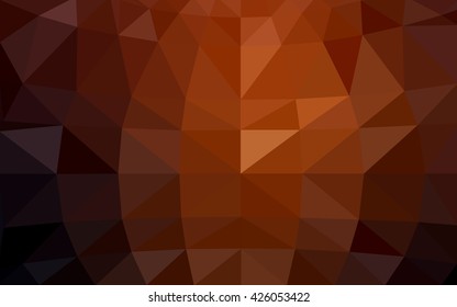 Dark red polygonal illustration, which consist of triangles. Triangular design for your business. Creative geometric background in Origami style with gradient.