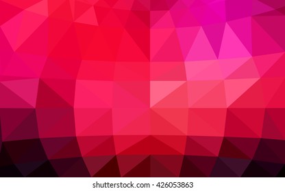 Dark red polygonal illustration, which consist of triangles. Triangular design for your business. Creative geometric background in Origami style with gradient.
