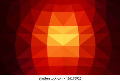 Dark red polygonal illustration, which consist of triangles. Triangular design for your business. Creative geometric background in Origami style with gradient.