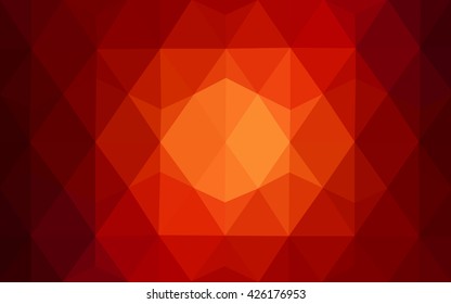 Dark red polygonal illustration, which consist of triangles. Geometric background in Origami style with gradient. Triangular design for your business.
